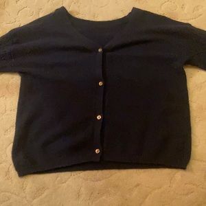 Dark Blue Banana Republic Button-up Sweater